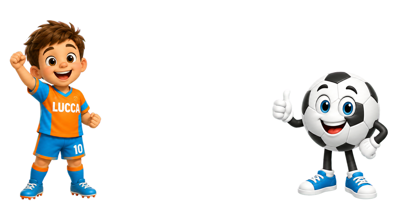 Lucca e mascote bola